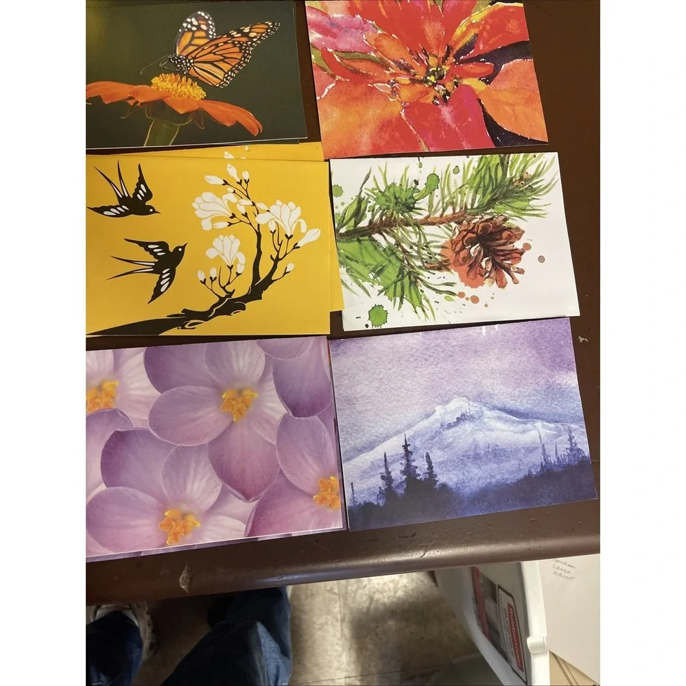 New Mixed Lot 25 Colorful Greeting Cards w/Envelopes Blank. Some have multiples